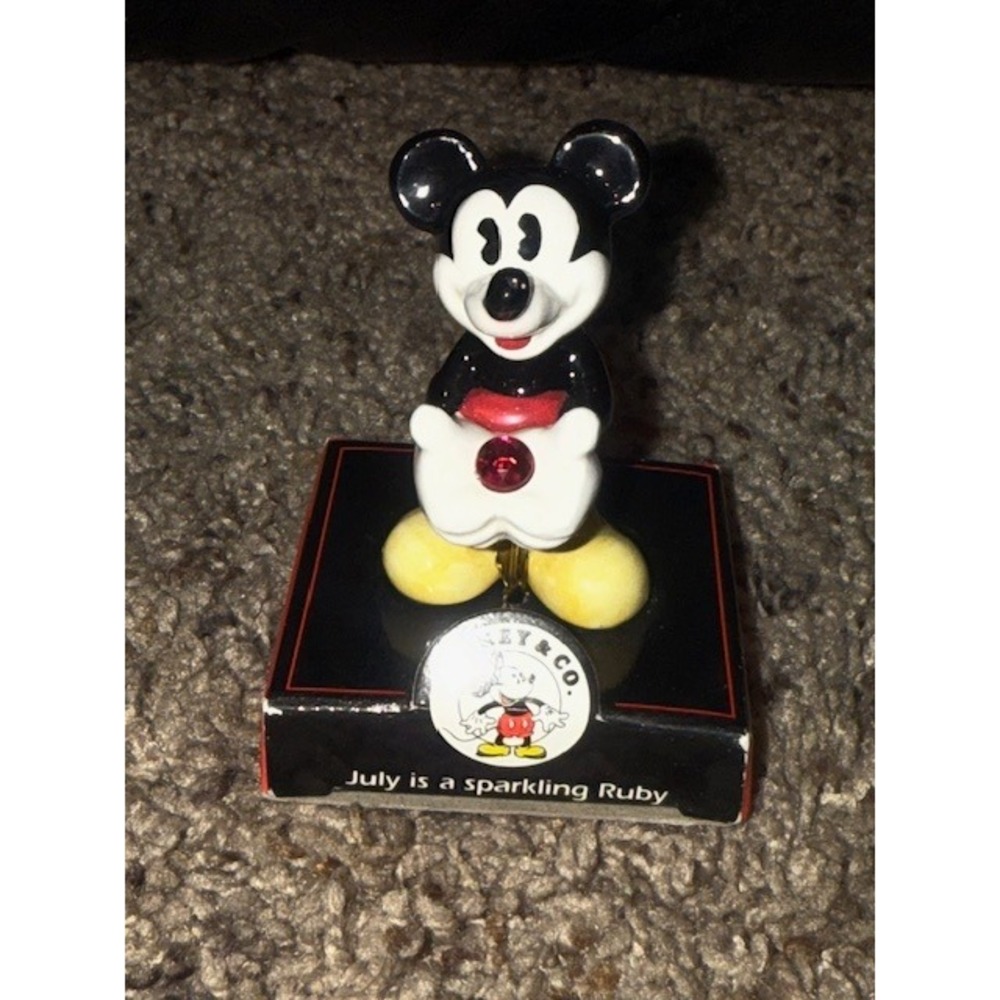 Disney Mickey & Co July Ruby‎ Figurine Enesco Vintage Decoration